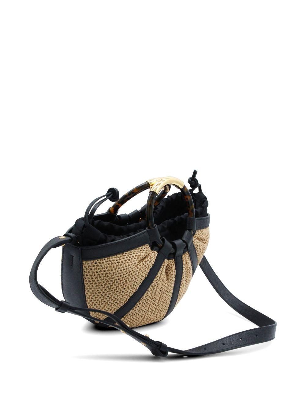 Borsa tote Shell media in paglia 