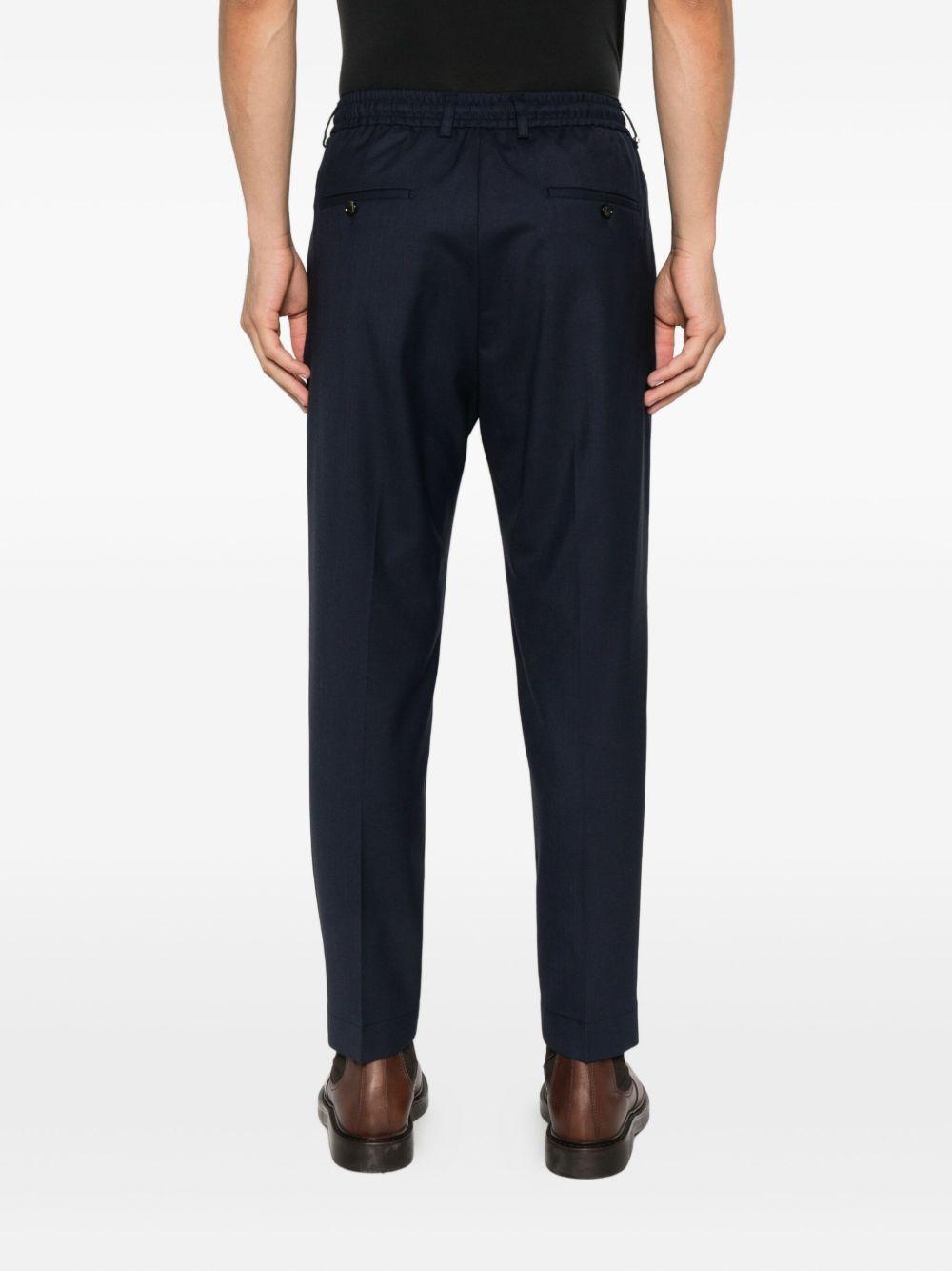 Pantaloni blu con vita elasticizzata 