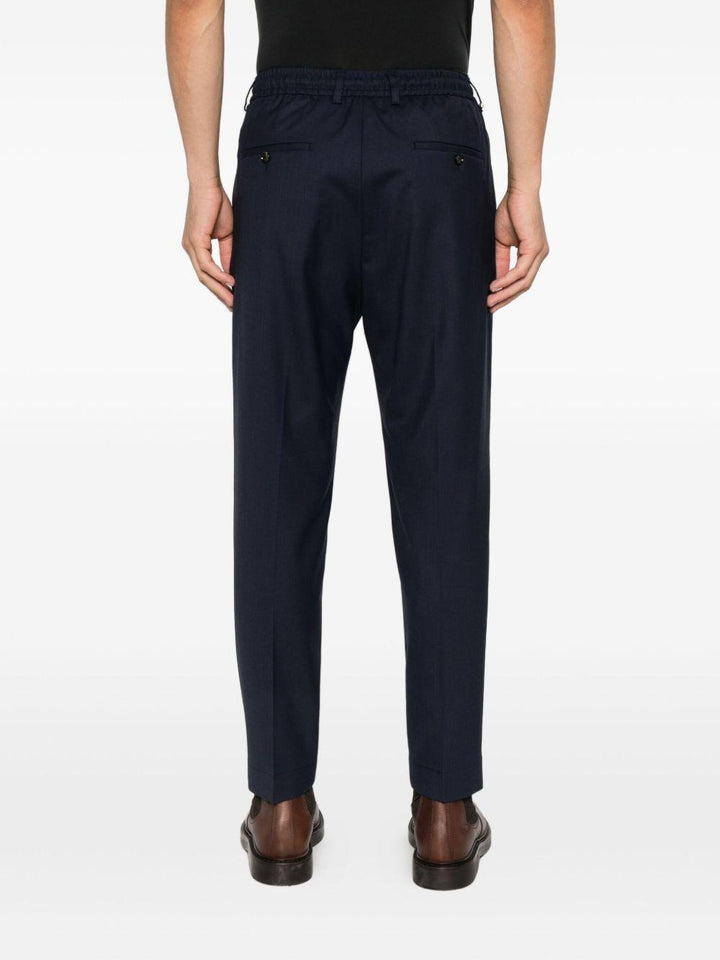 Pantaloni blu con vita elasticizzata 