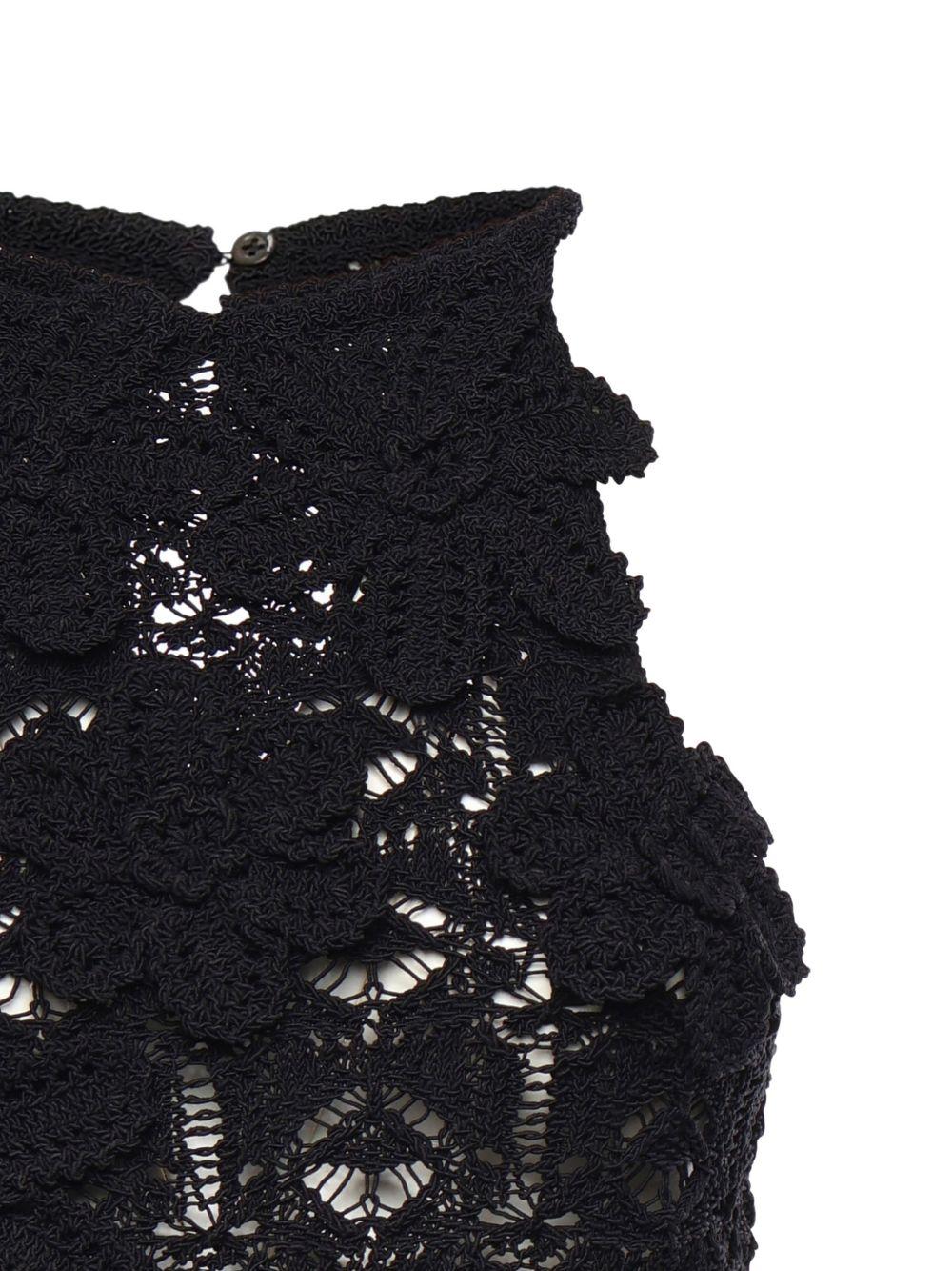 Top in maglia a fiori 