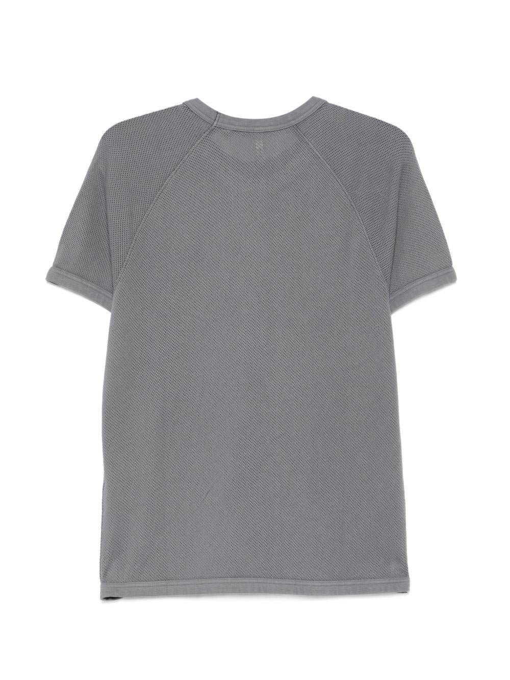 T-shirt grigio textured con maniche raglan 