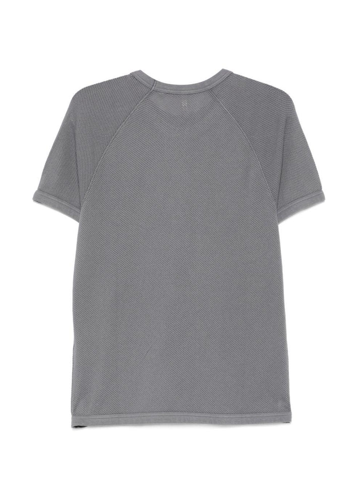 T-shirt grigio textured con maniche raglan 