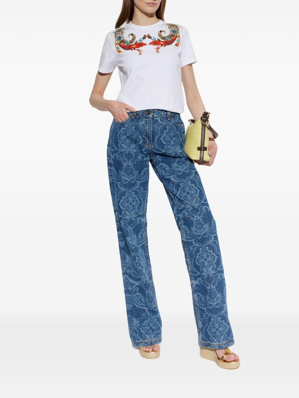 T-shirt con stampa paisley 