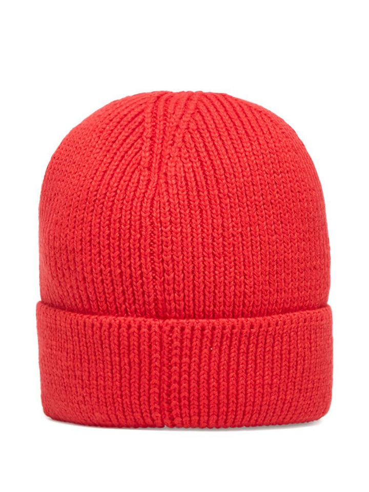Berretto con applicazione logo rosso 