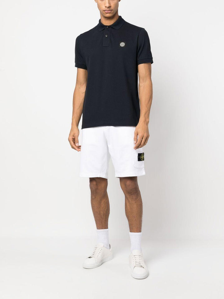 Shorts bianco con applicazione 