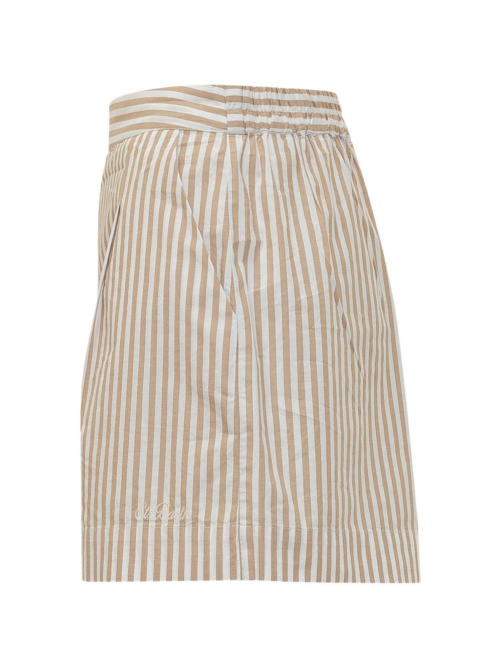 Pantaloncini a vita alta a righe 