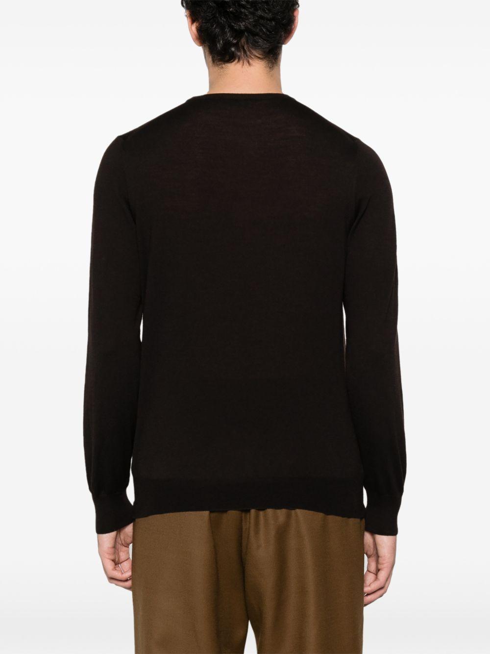 Maglione girocollo marrone 