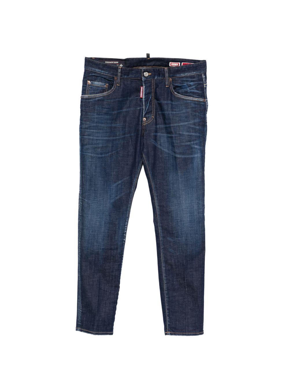 Jeans blu navy cinque tasche 