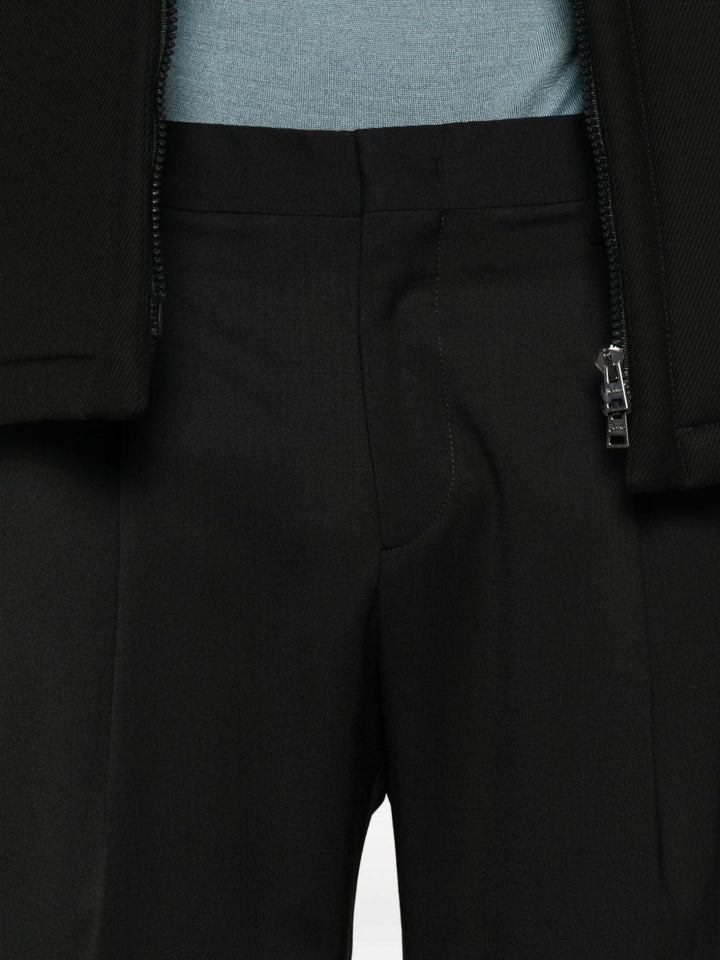 Pantaloni neri Tiberio con pieghe 
