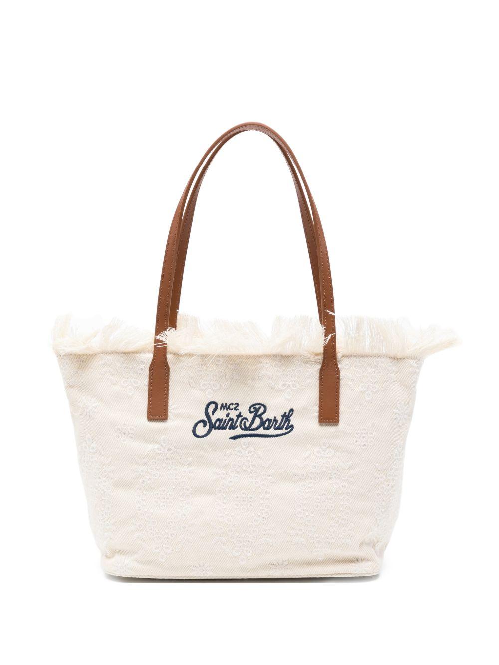 Borsa a spalla City a fiori con frange 