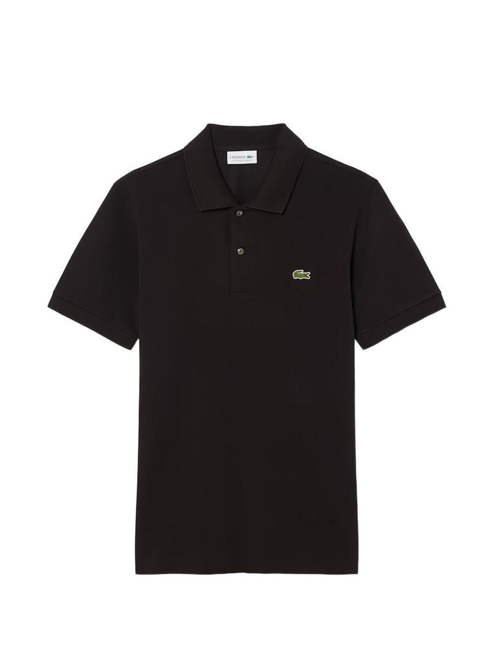 Polo marrone in piqué 