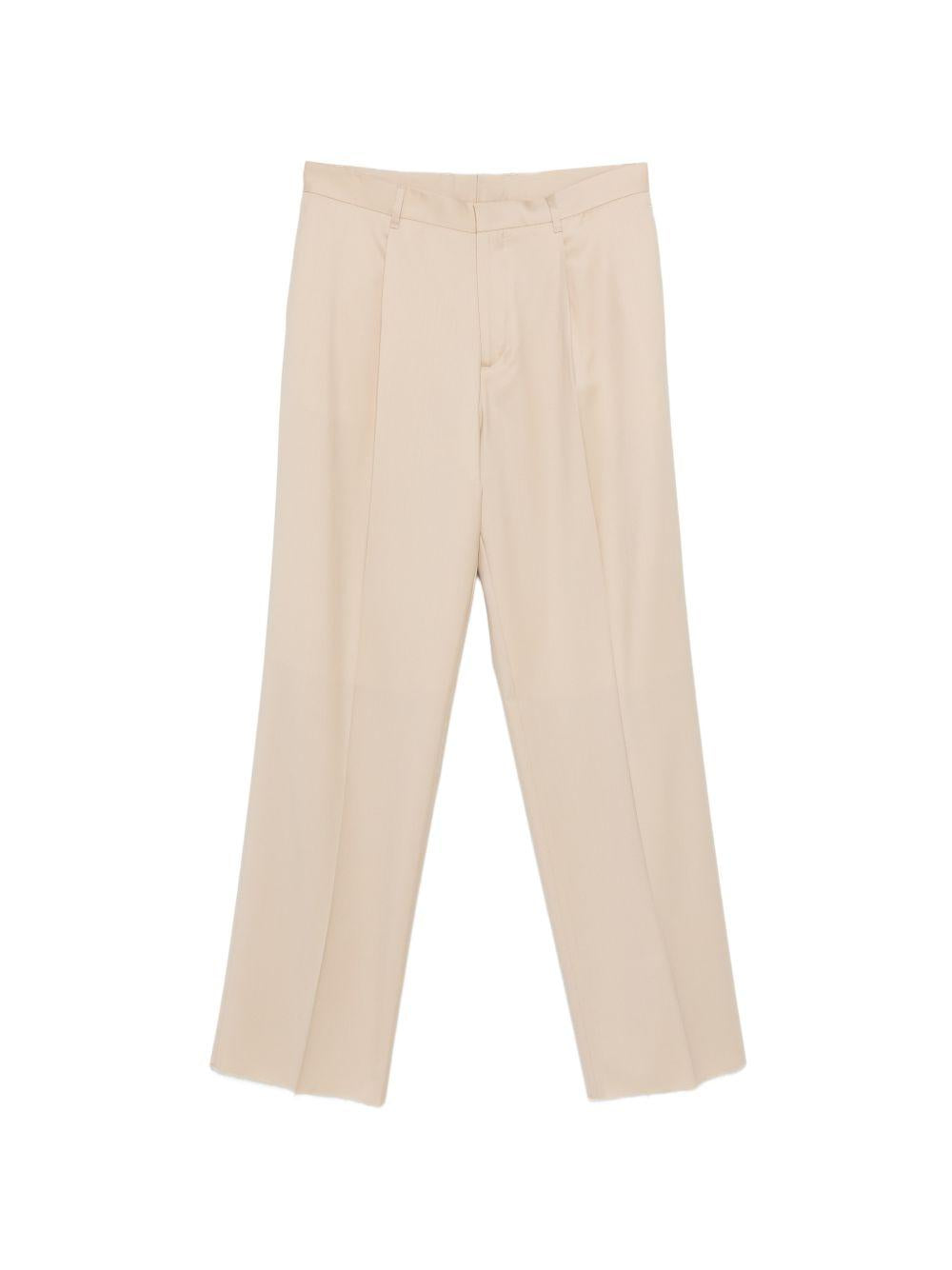 Pantaloni plissè sabbia 