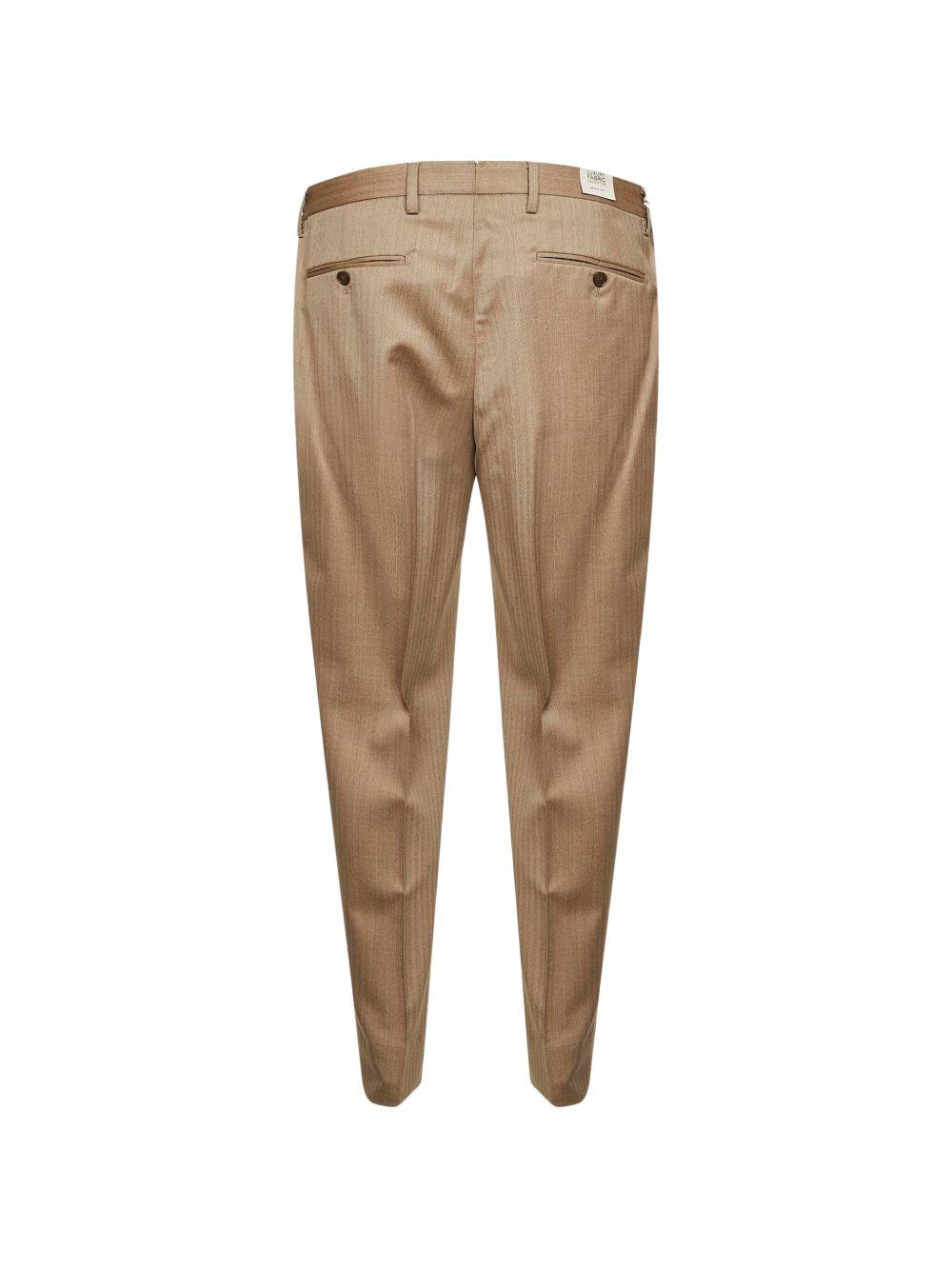 Pantaloni Portobello beige plissé 