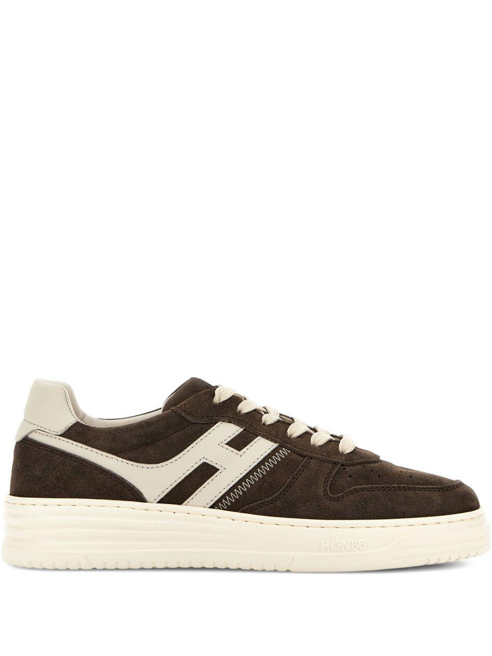 Sneakers beige e bianco crema con inserti 