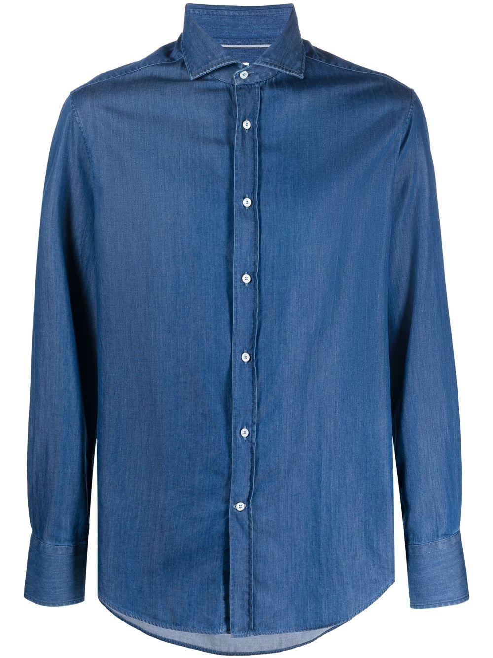 Camicia denim a maniche lunghe 
