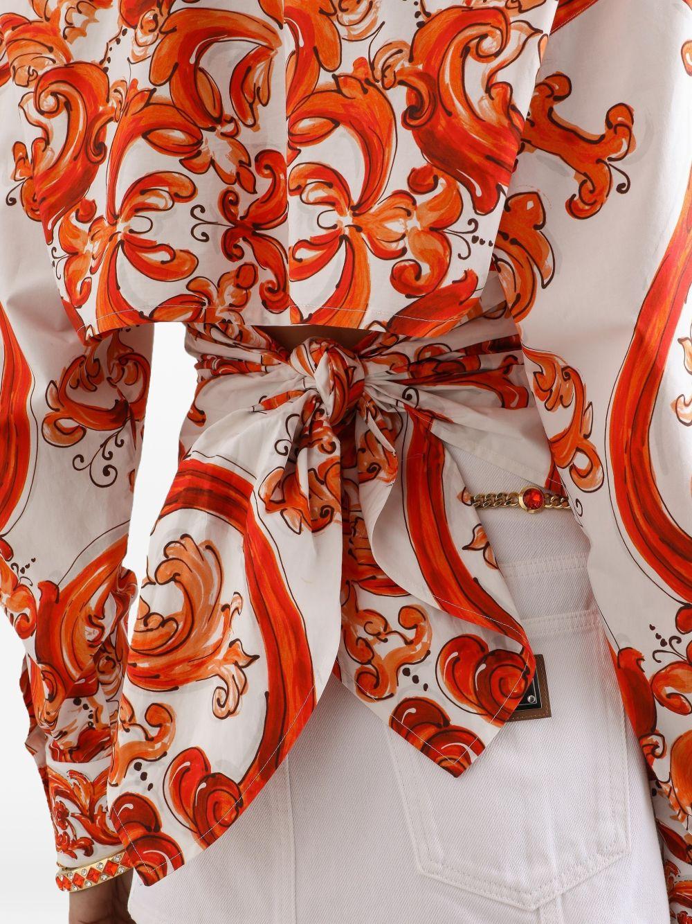 Camicia con stampa Maiolica 