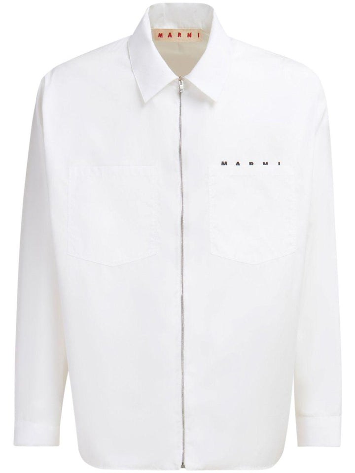 Camicia  lily white con zip 