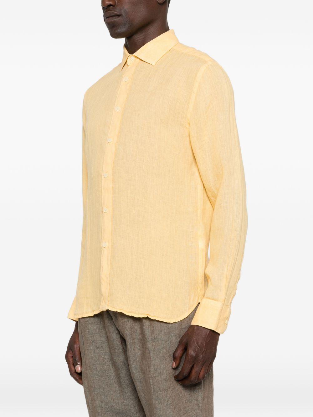Camicia zafferano in lino 