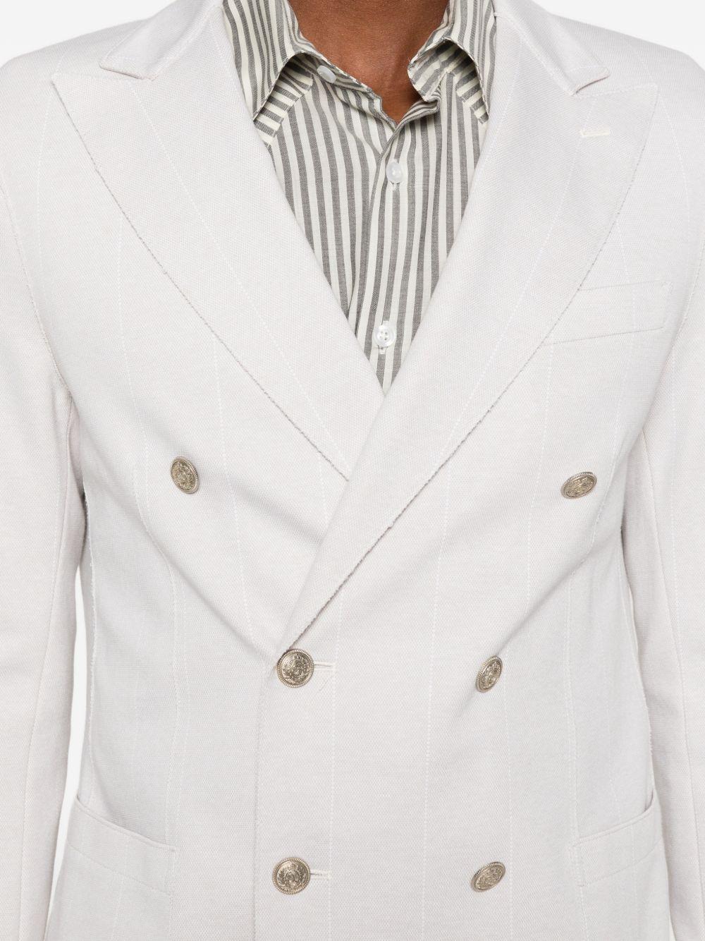Blazer doppiopetto gessata sabbia 