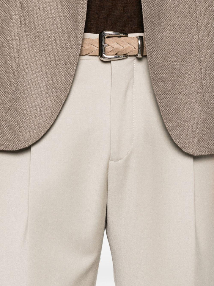 Pantaloni plissé beige 