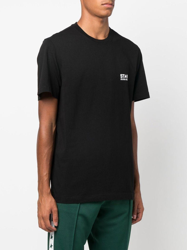 T-shirt nera con stampa sul retro 