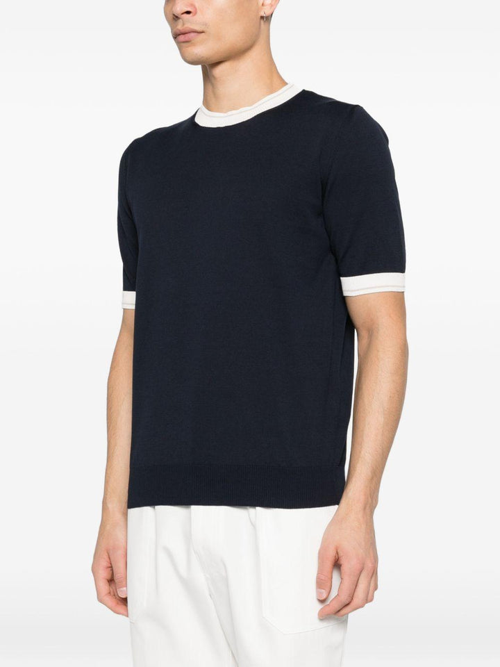 T-shirt girocollo blu 