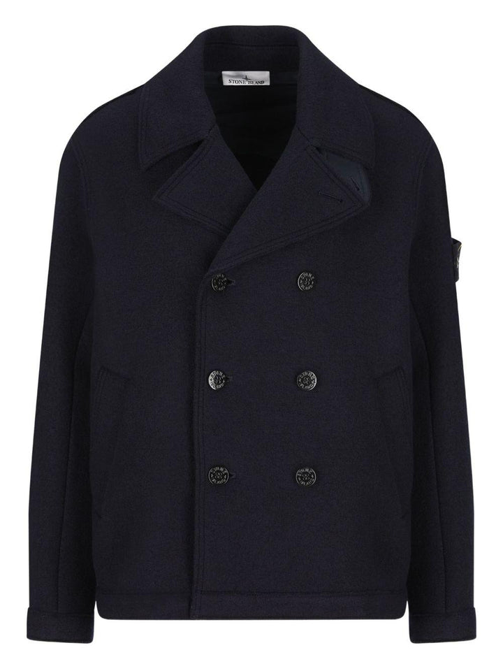 Cappotto caban doppio petto nero 