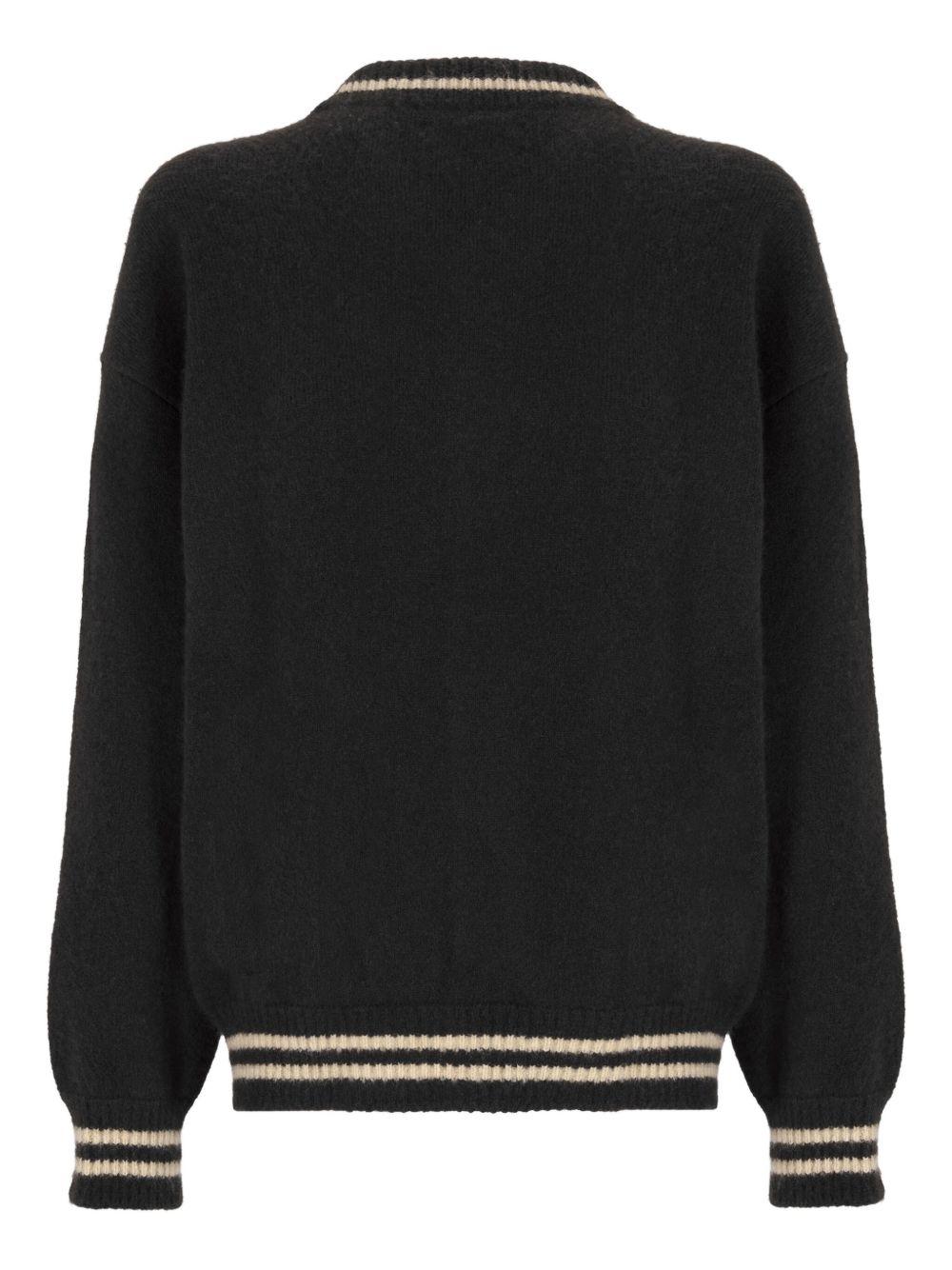 Bomber nero in maglia 