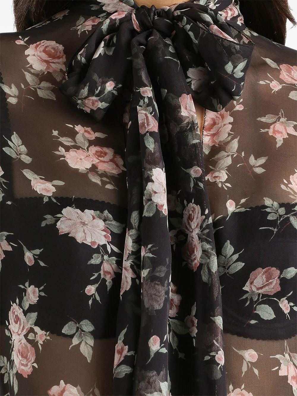 Camicia in seta a fiori 