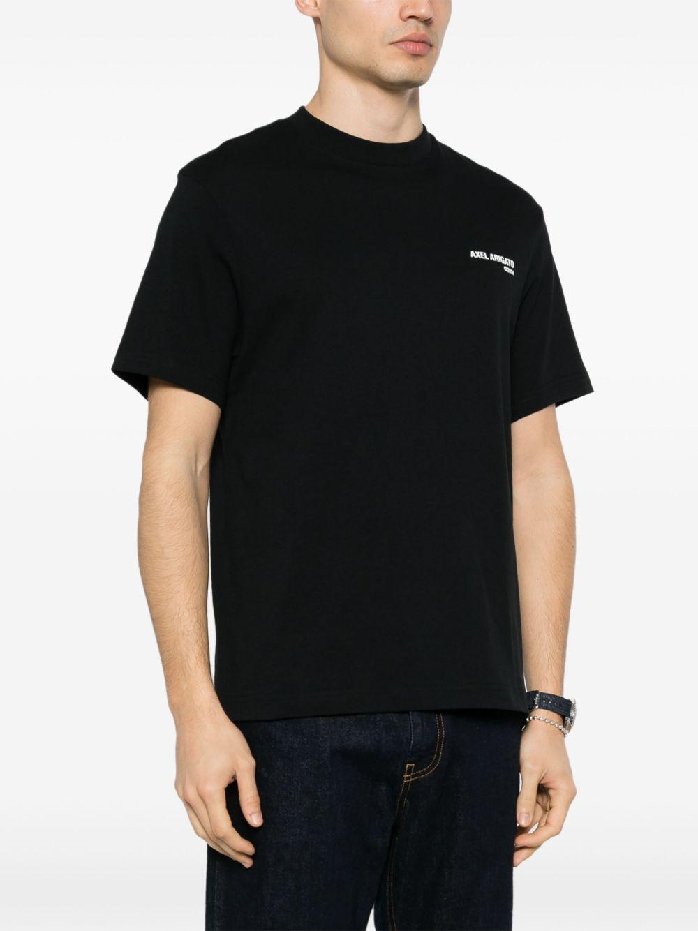T-shirt nera con stampa 