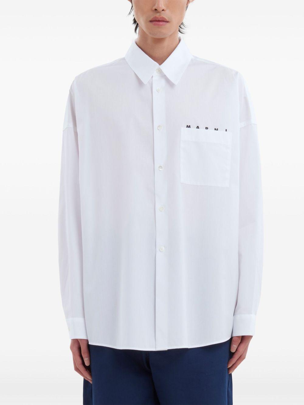 Camicia bianca con logo 