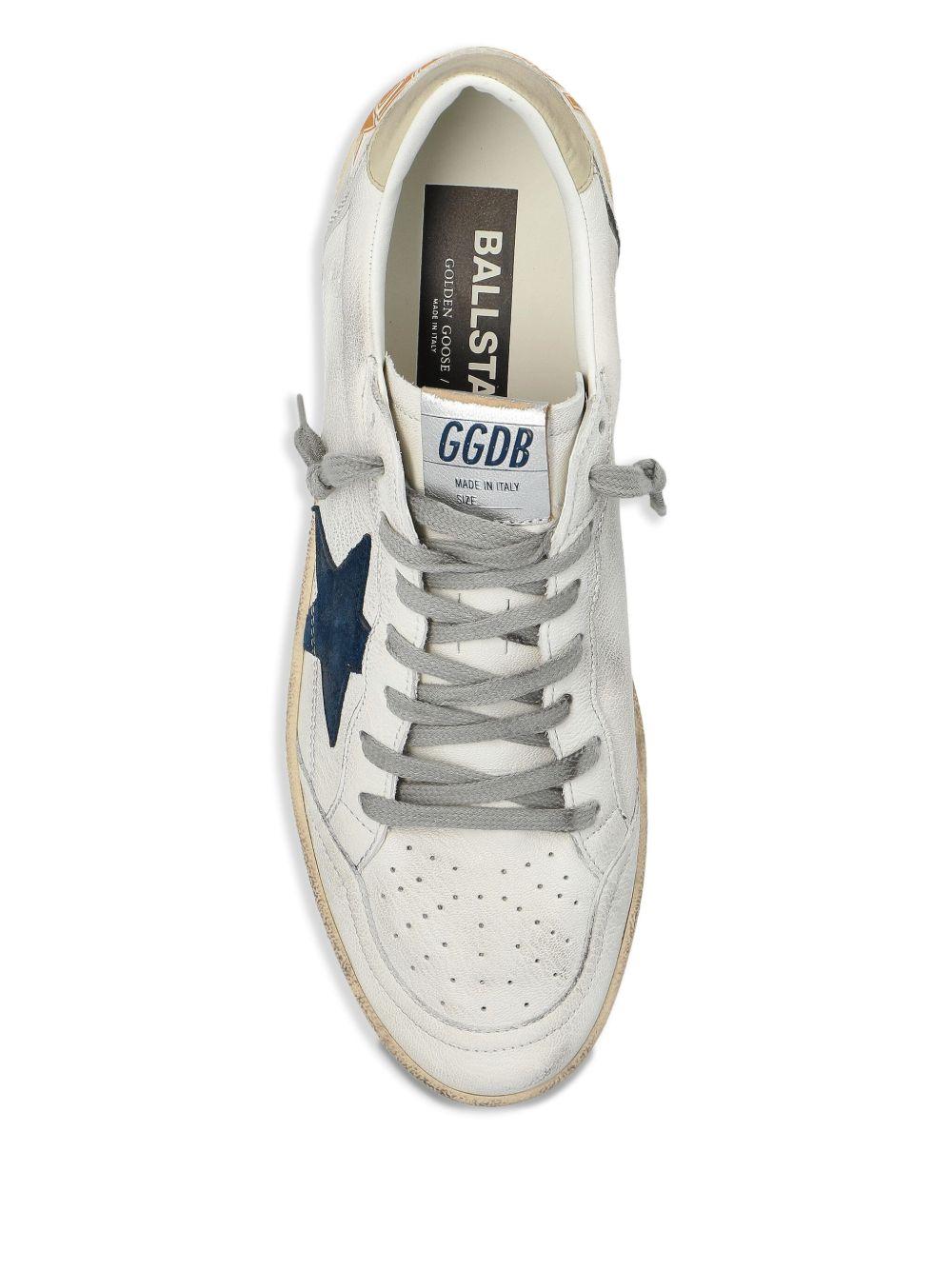 Sneakers Ballstar bianche con applicazione stella e rinforzo a contrasto 