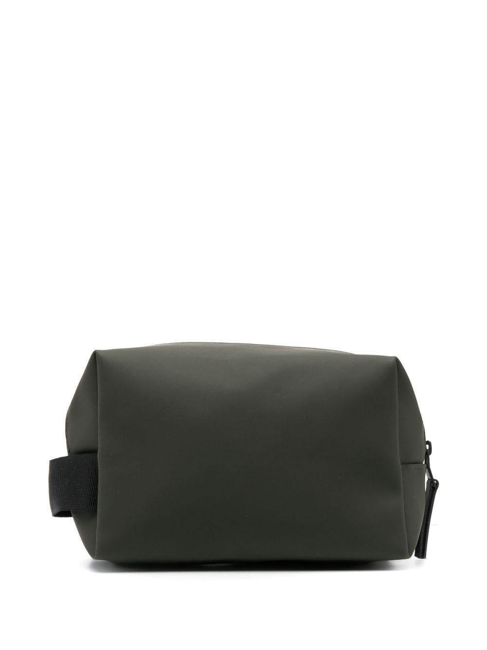 Trousse da bagno verde con zip 