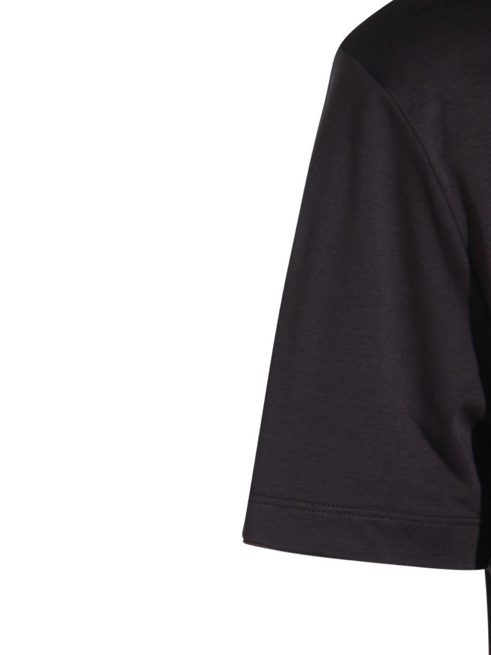 T-shirt girocollo nera 