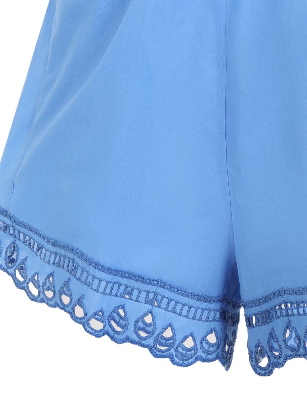 Shorts con ricami in pizzo 