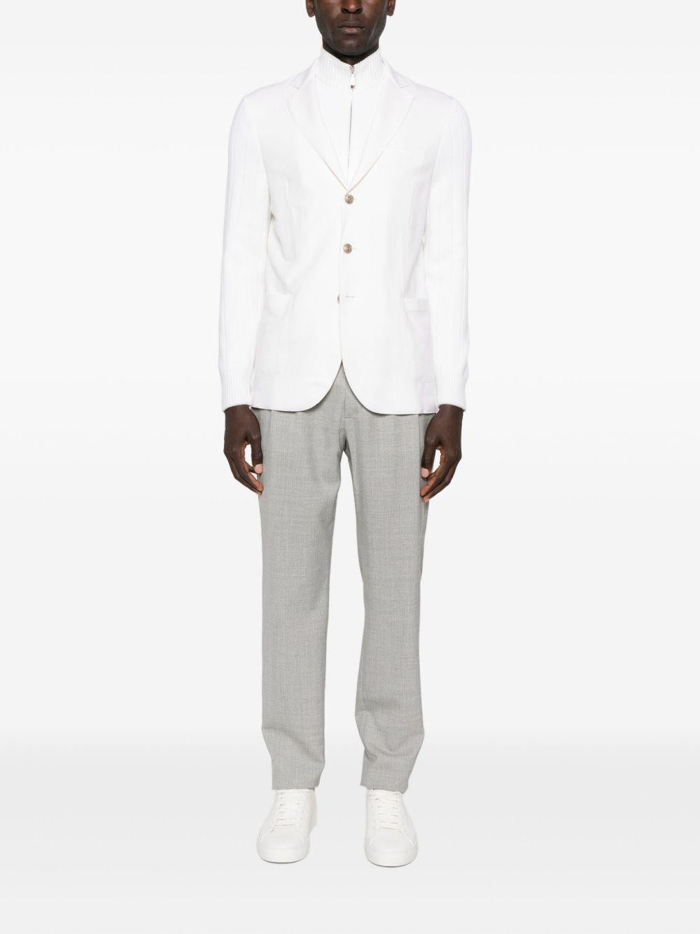 Blazer monopetto bianco avorio 