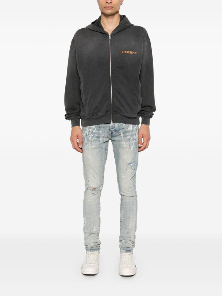 Jeans blu chiaro effetto blowout 