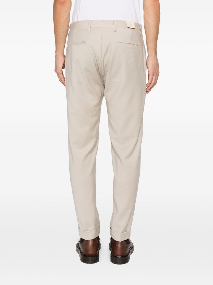Pantaloni plissé beige 