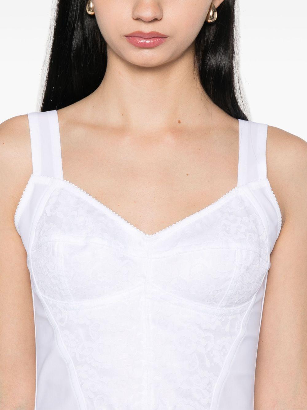 Top in pizzo a fiori 