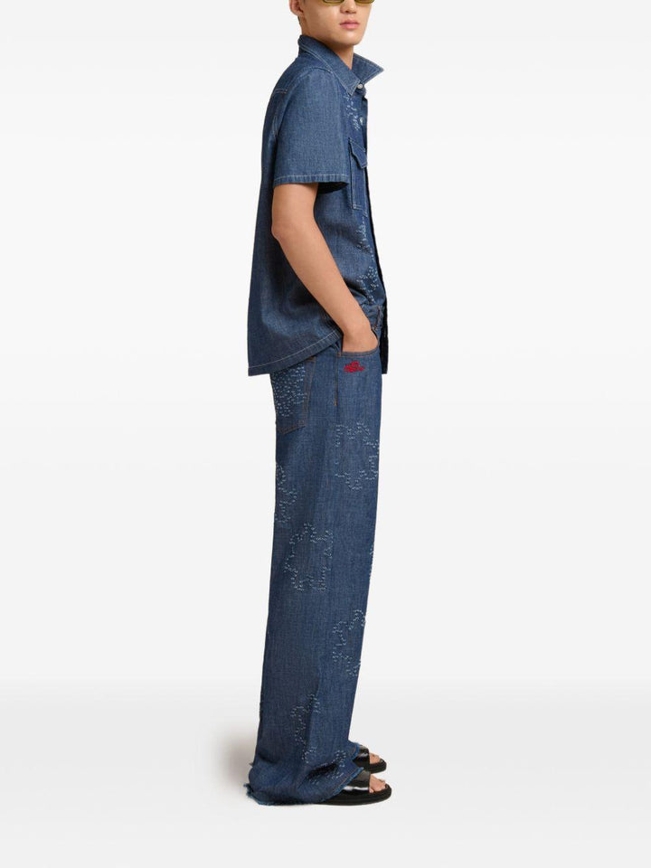 Jeans onion blue con motivo 
