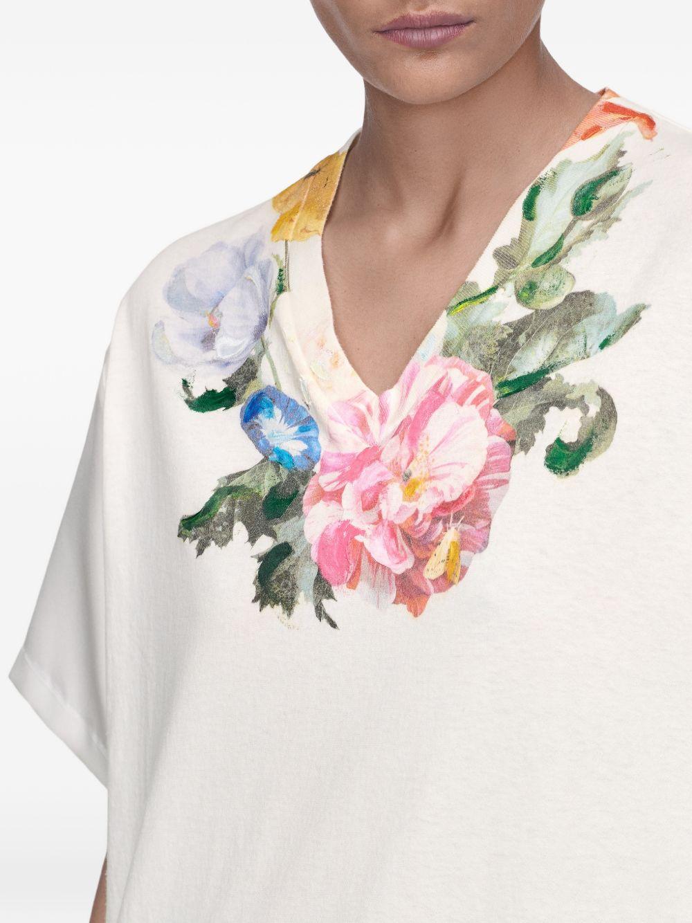 T-shirt con scollo a V 