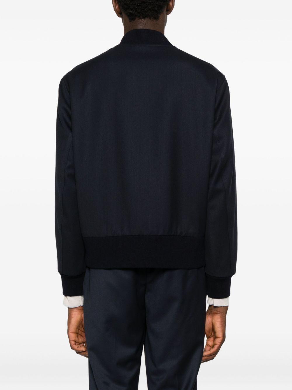 Bomber blu navy con zip 