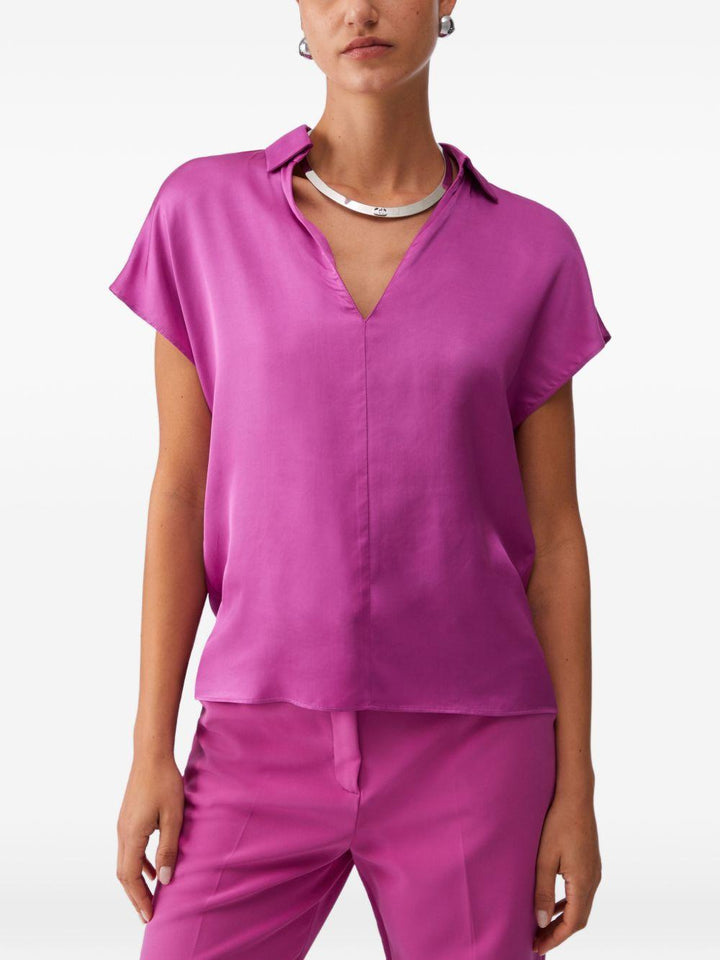 Blusa con scollo a V 
