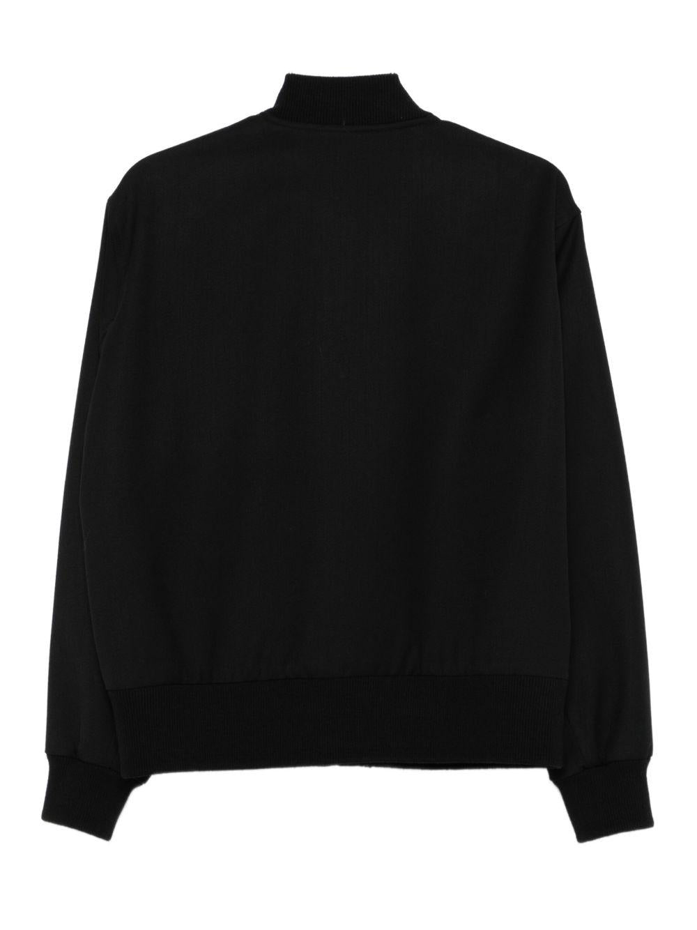 Bomber nero con zip 