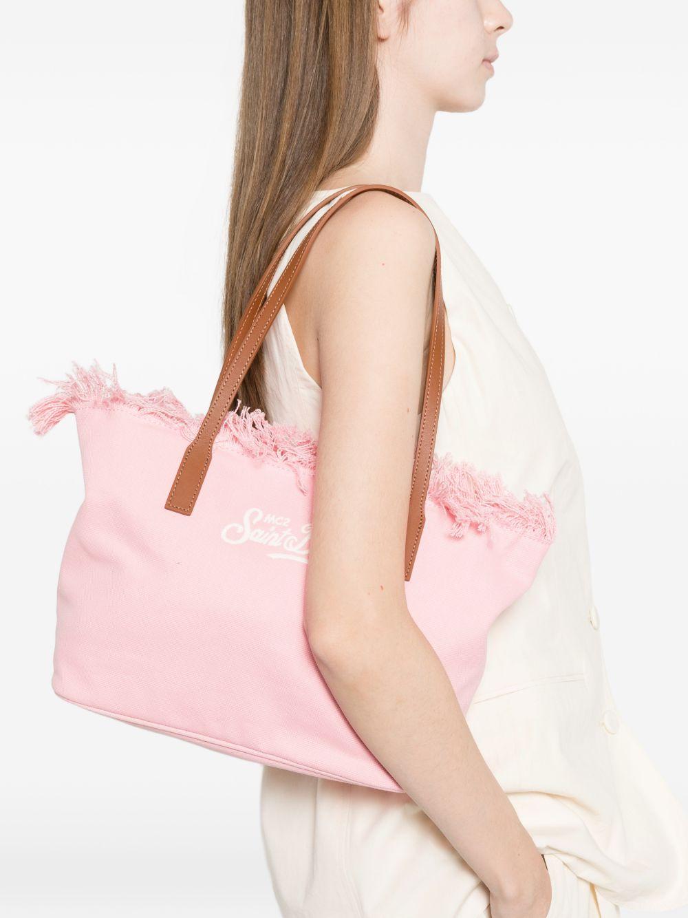 Borsa tote media con frange City 