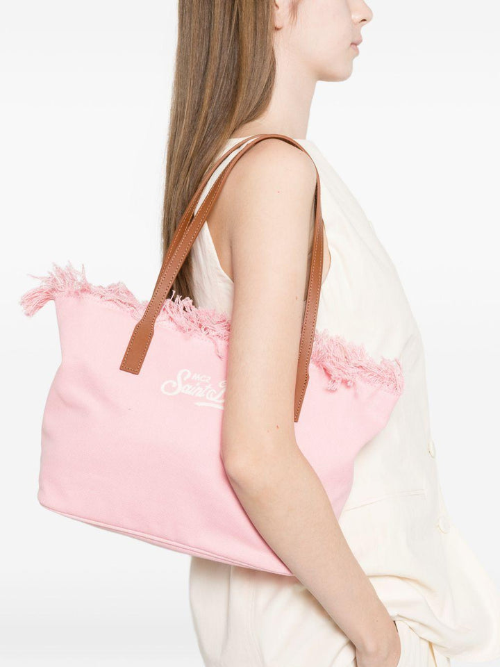 Borsa tote media con frange City 