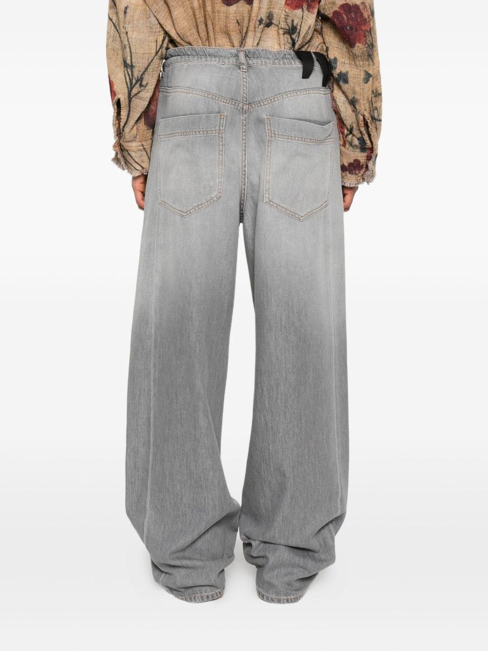 Jeans a gamba ampia con coulisse 