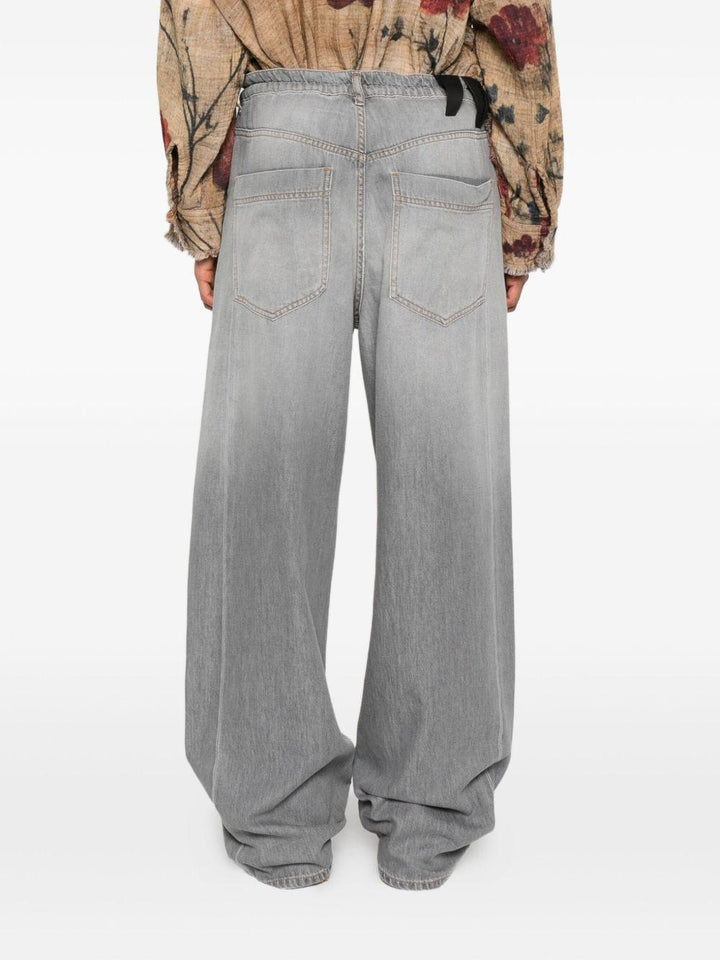 Jeans a gamba ampia con coulisse 