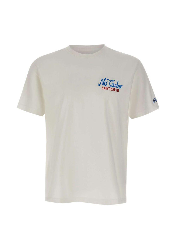 T-shirt bianca con stampa 