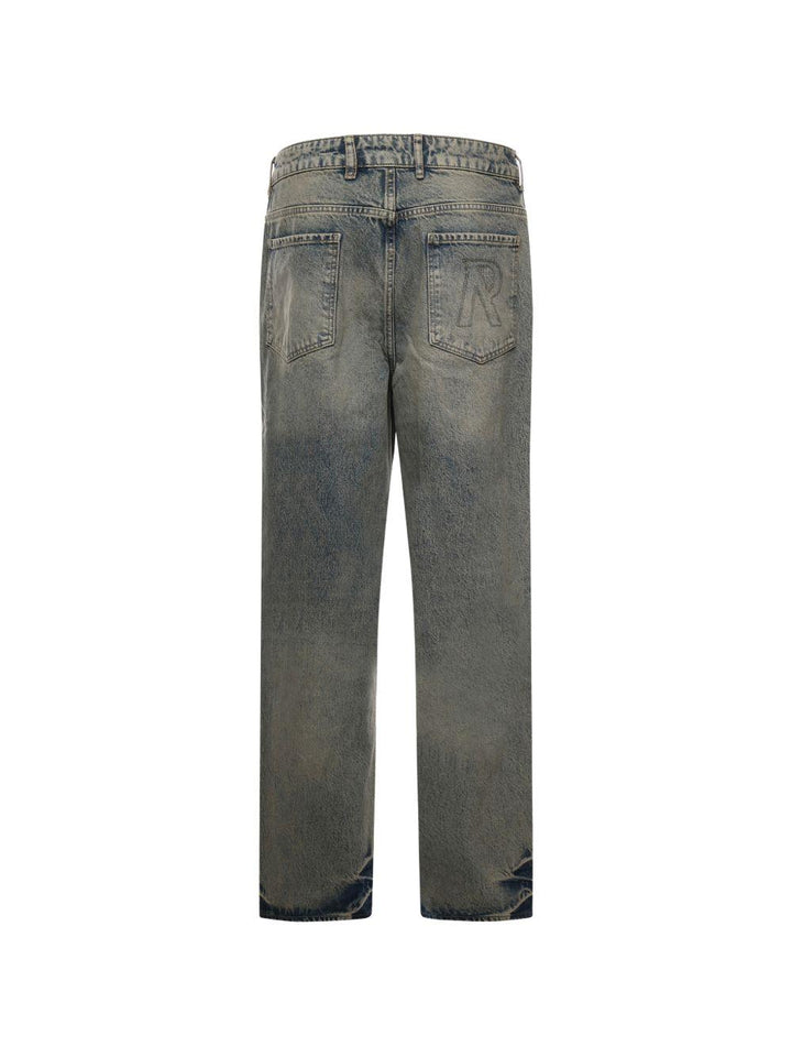 Jeans grigio scuro con bottoni 